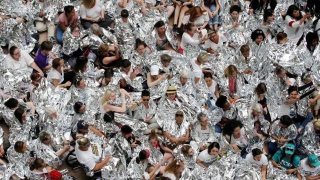 Manifestantes en una protesta contra la tolerancia cero de Trump