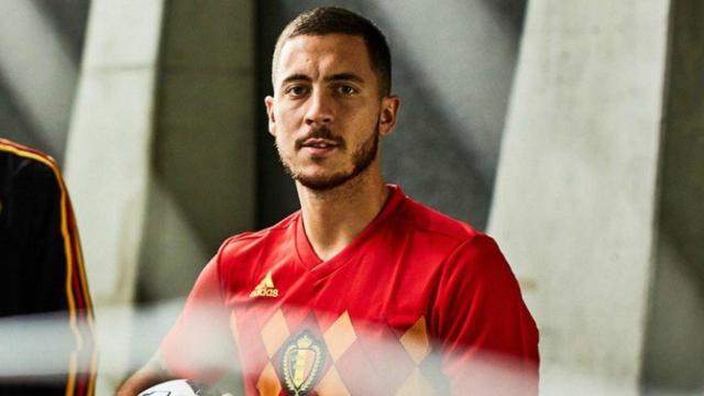 Hazard con Bélgica. Foto Twitter (@BelRedDevils)