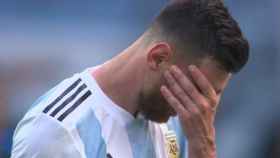 Messi, en la derrota de Argentina ante Francia. Foto: Twitter (@elchiringuitotv)