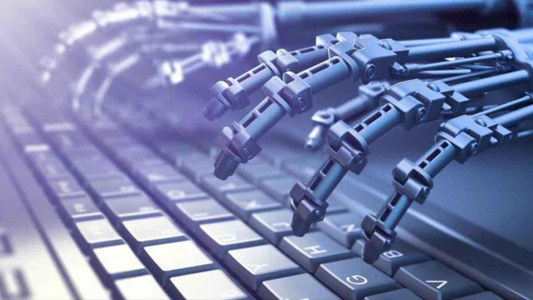 inteligencia artificial robot teclado