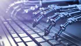 inteligencia artificial robot teclado