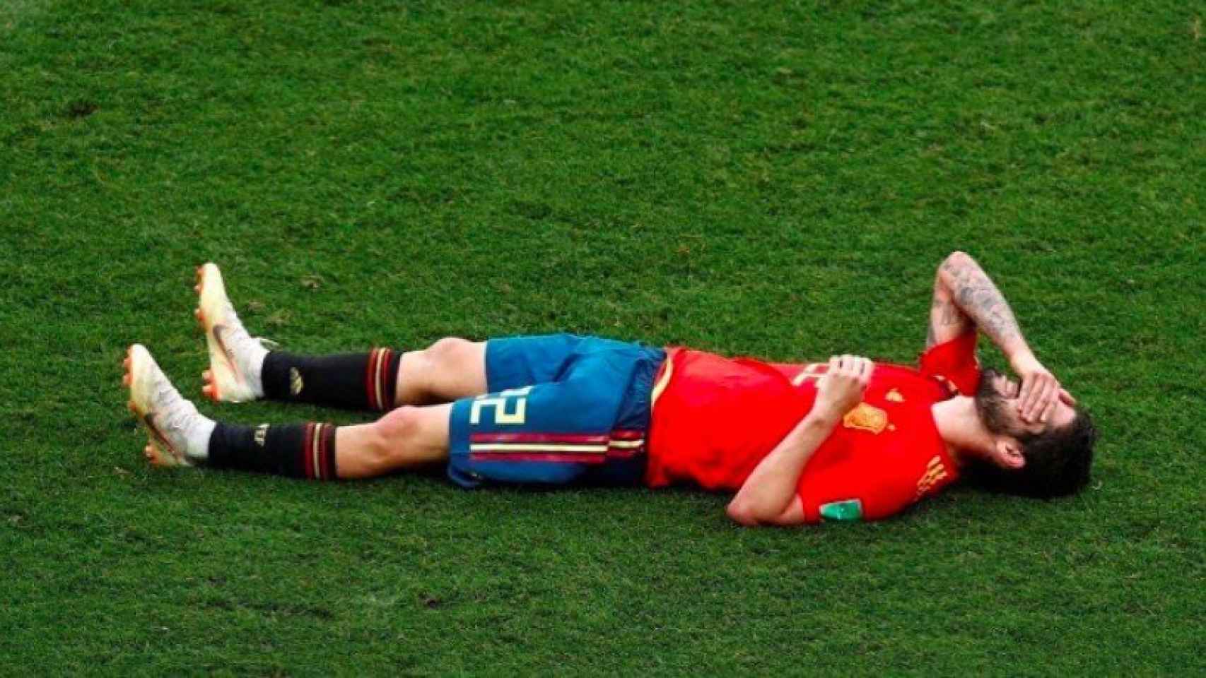 Isco, abatido tras la eliminación de España. Foto Instagram (@iscoalarcon)