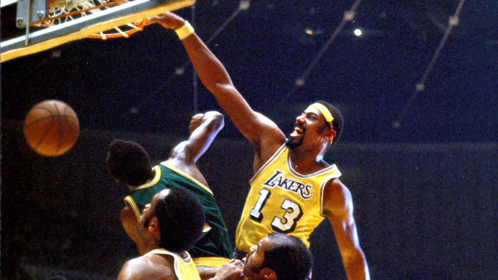 Wilt Chamberlain terminó su carrera a lo grande en los Lakers.