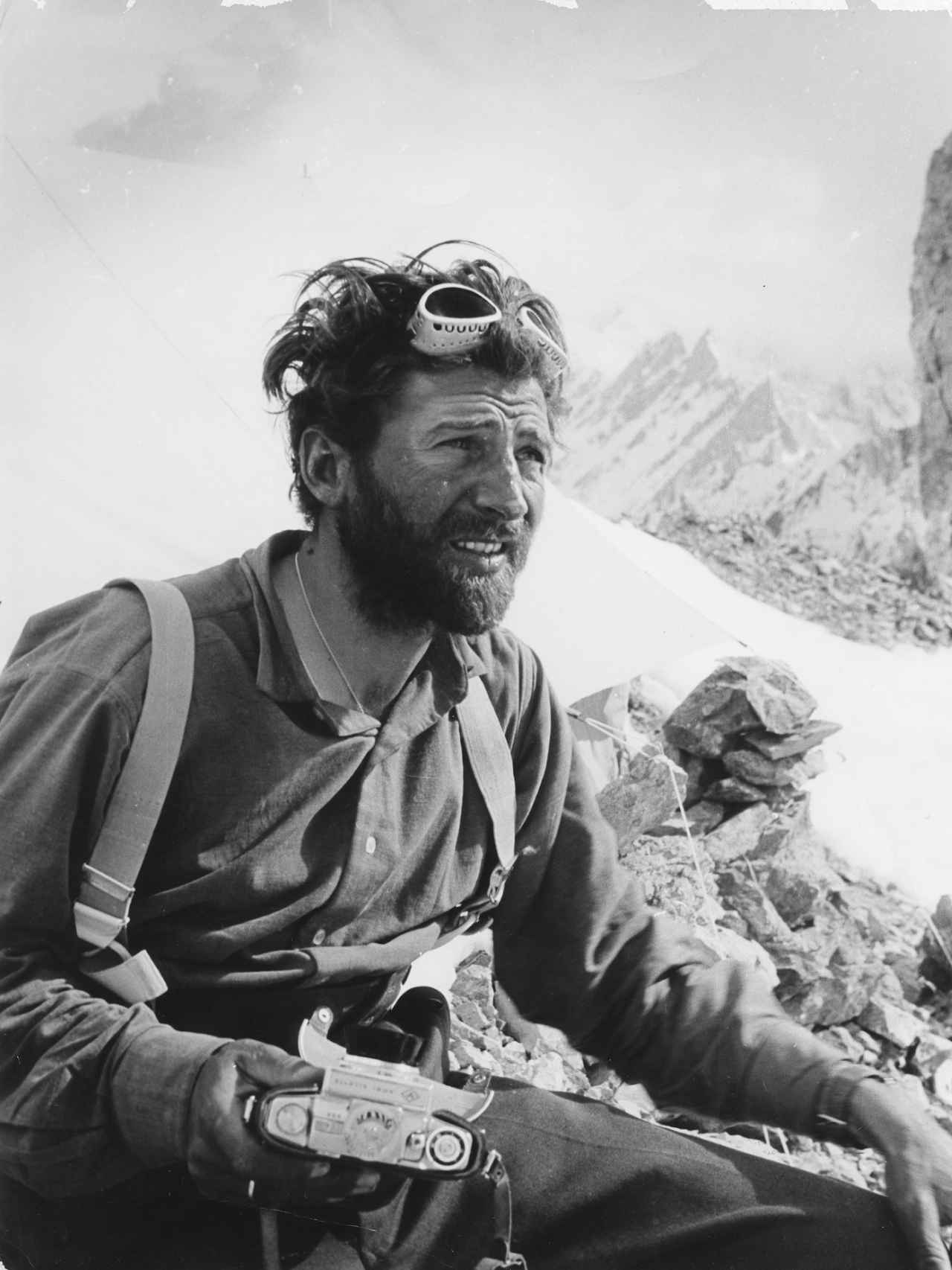 Hermann Buhl en el Broad Peak.