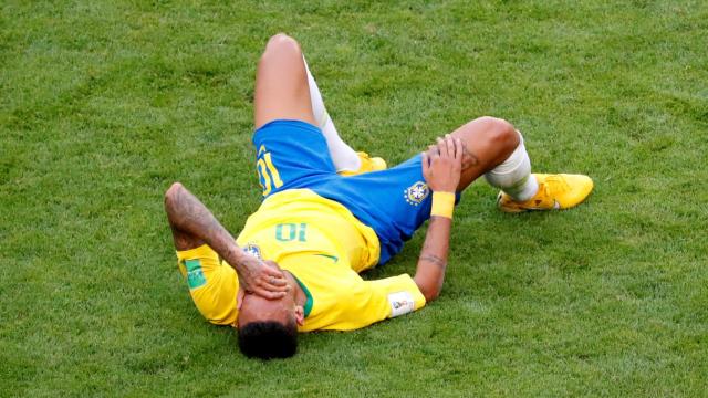 Neymar, en el partido entre Brasil - México.