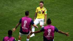 Quintero celebra un gol con Colombia en el Mundial. Foto: Twitter (@juanferquinte10).