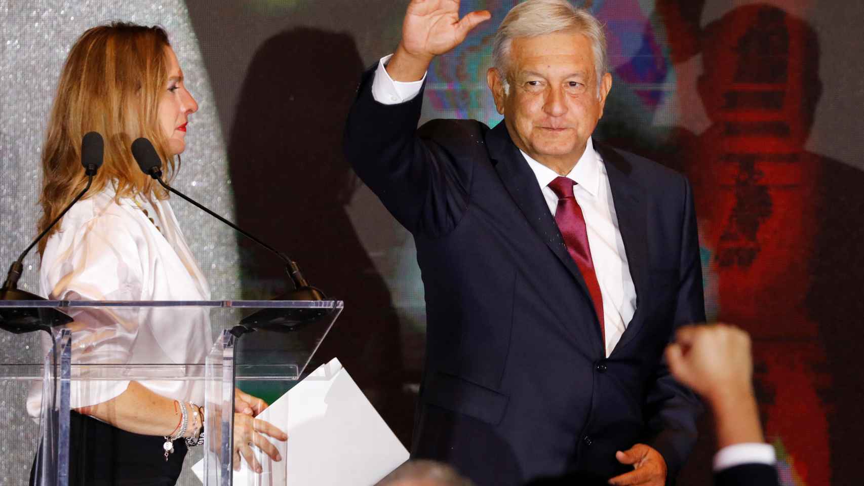 López Obrador, tras conocer su victoria.