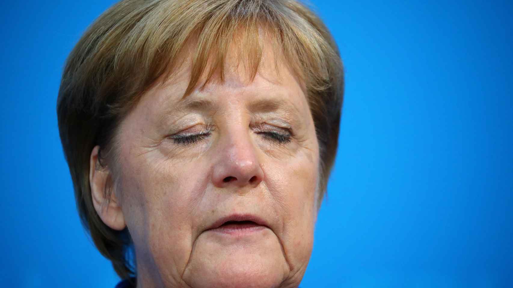La canciller alemana, Angela Merkel, tras la reunión celebrada en Berlín.
