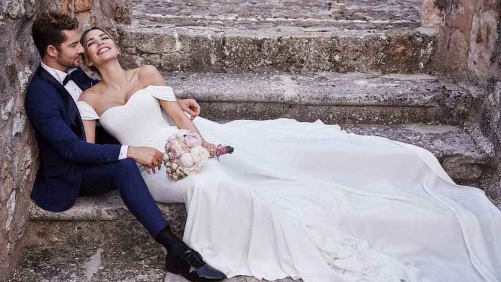 David Bisbal y Rosanna Zanetti el día de su boda.
