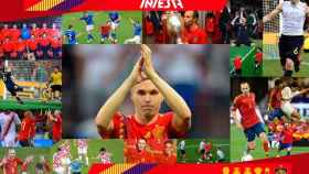 Las imágenes de Iniesta con la selección española.