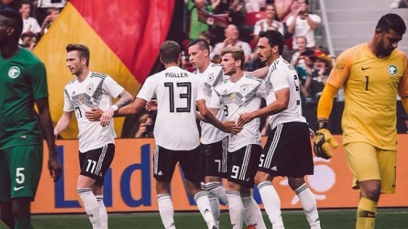 La selección alemana durante un encuentro amistoso. Foto: Instagram (@dfb_team)