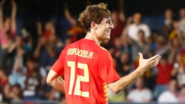 Odriozola, con España. Foto: sefutbol.com