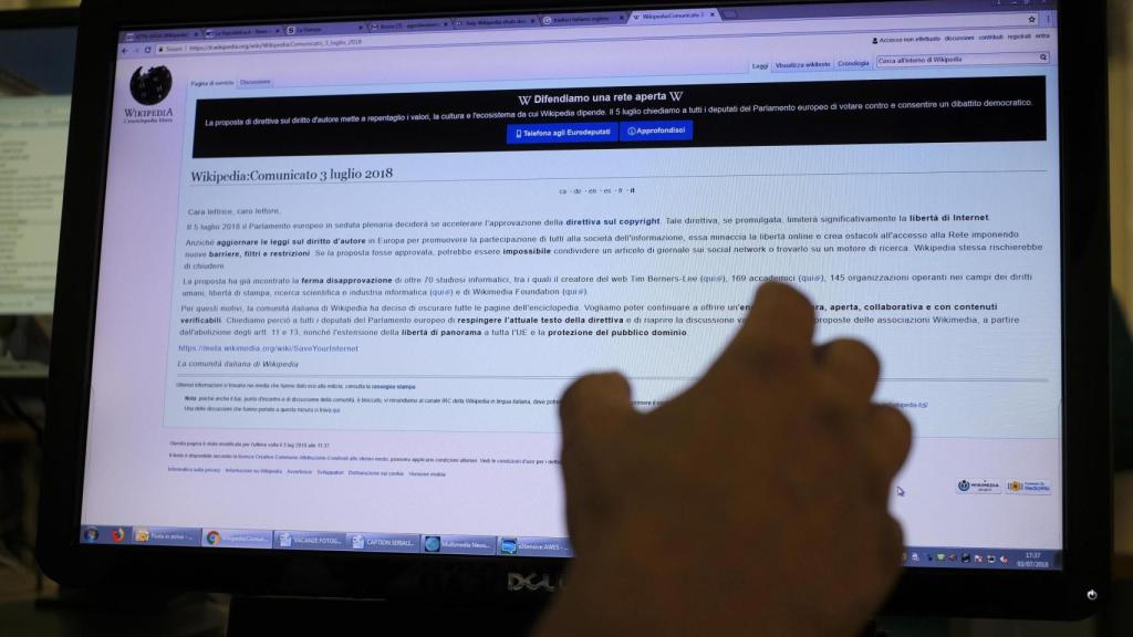 La página de Wikipedia hoy.