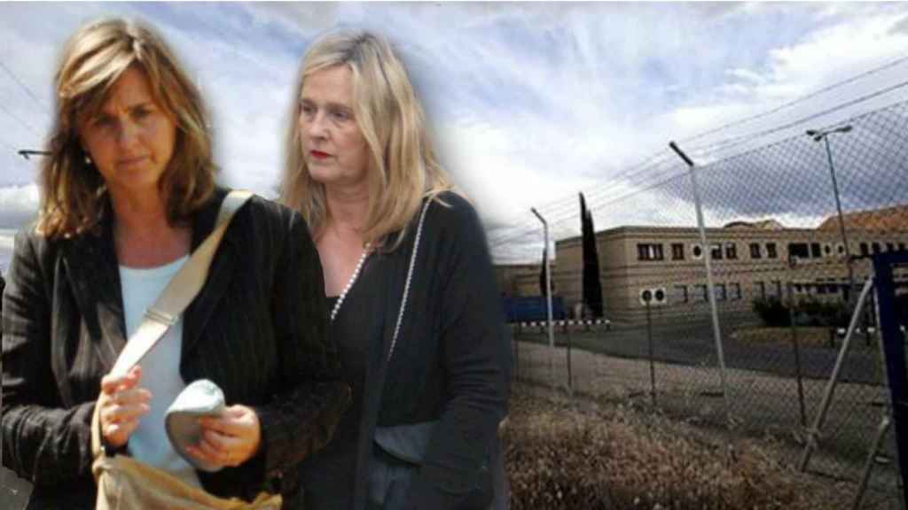 Ana y Laura Urdangarin en la cárcel de Brieva en un fotomontaje de Jaleos.