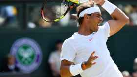 Rafael Nadal durante la primera ronda de Wimbledon.