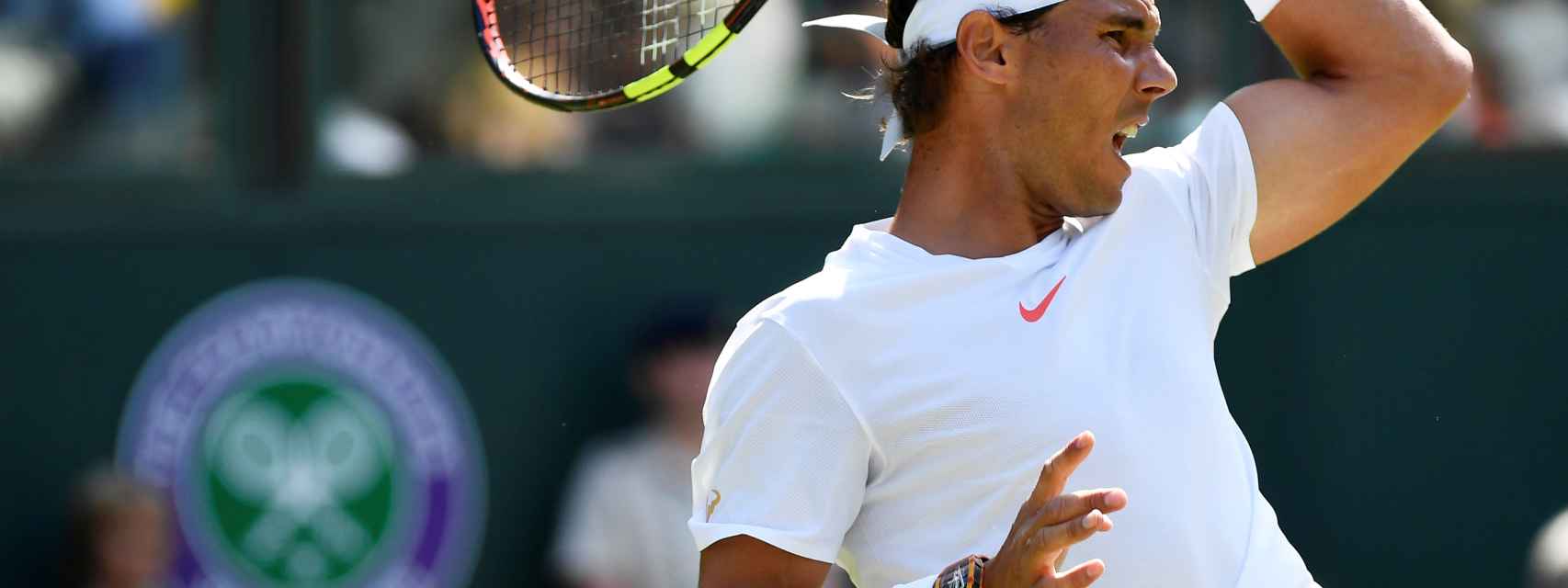 Rafael Nadal durante la primera ronda de Wimbledon.