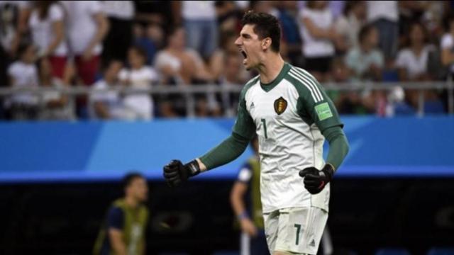 Thibaut Courtois, durante el partido ante Japón