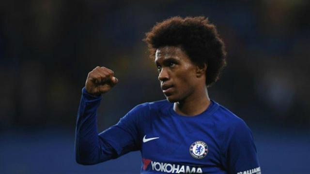 Willian en un partido del Chelsea