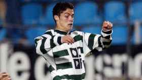 Cristiano en el Sporting de Portugal. Foto uefa.com