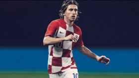 Luka Modric, durante un partido con Croacia. Foto: hns-cff.hr