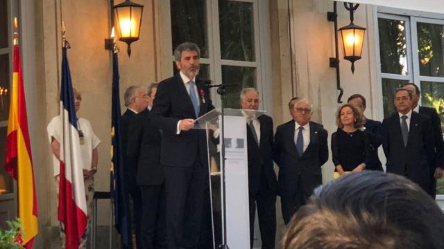 Carlos Lesmes durante su discurso de agradecimiento tras recibir la condecoración.