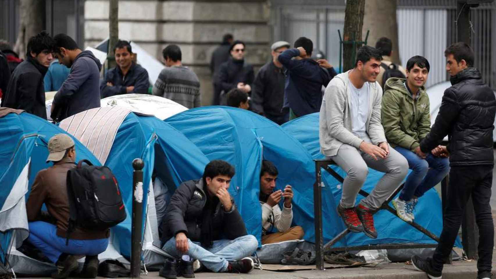 Migrantes en las calles de Francia