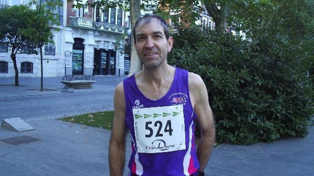Mario Guantes, después de completar una carrera.