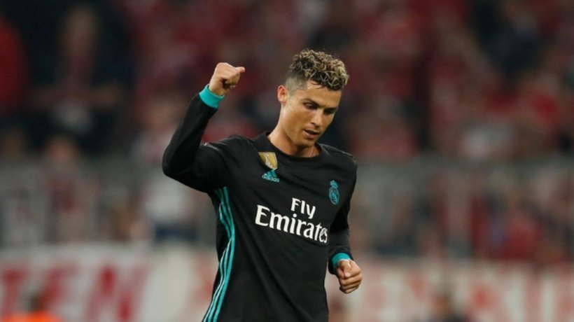 Cristiano celebra la victoria del Real Madrid en el Allianz Arena