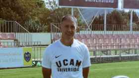 Canales, nuevo entrenador de porteros. Foto: Twitter (@ucammurciacf).