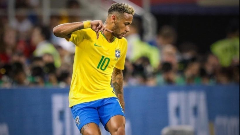 Neymar, en el Mundial con Brasil. Foto: Twitter (@neymarjr)