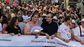 Ángel Gabilondo durante la manifestación del Orgullo en Madrid