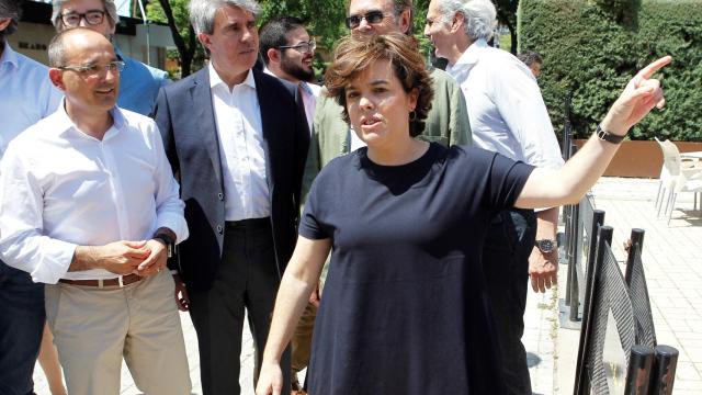 Soraya, en el acto en Coslada