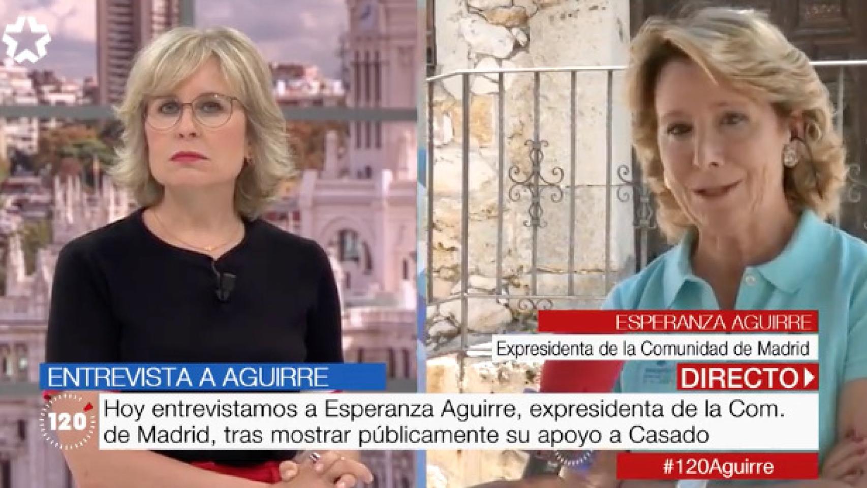 Esperanza Aguirre ahora es la que acusa de manipulación a Telemadrid