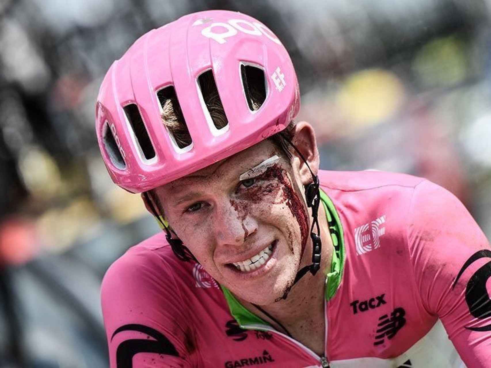 Lawson Craddock durante la primera etapa del Tour de Francia