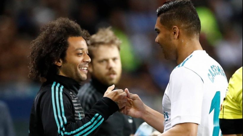 Marcelo felicita a Casemiro por su gol al Málaga