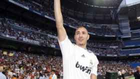 Benzema, el día de su presentación como jugador del Real Madrid