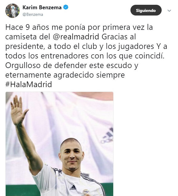 El especial mensaje de Benzema al Real Madrid y su afición