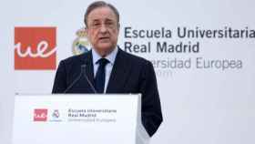 Florentino Pérez en la graduación de la XII promoción de la Escuela Universitaria Real Madrid-Universidad Europea