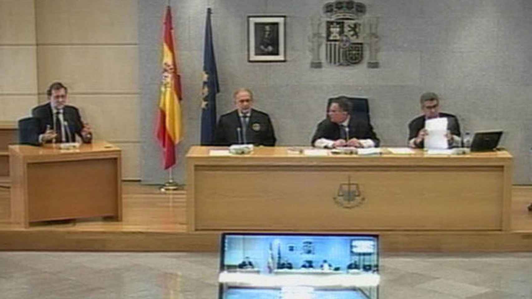 El expresidente del Gobierno, Mariano Rajoy, durante su declaración como testigo en Gürtel.