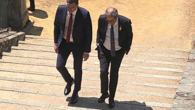 Pedro Sánchez y Quim Torra, en la foto publicada por el presidente en su polémico tuit.