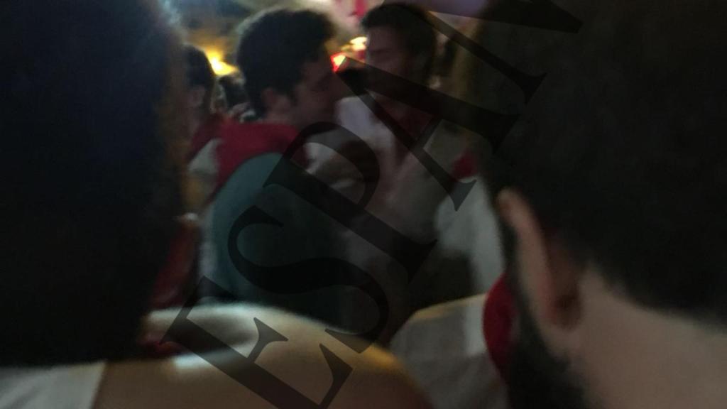 Froilán durante la madrugada de San Fermín.