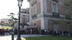 Colas en el museo del Prado.