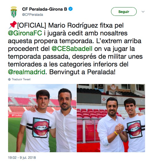 Mario Rodríguez abandona el Castilla rumbo a Girona