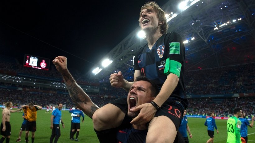 Modric celebrando con Croacia. Foto: Twitter (@HSN_CFF).