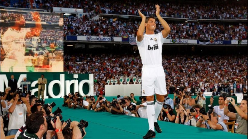 Presentación de Cristiano Ronaldo con el Real Madrid