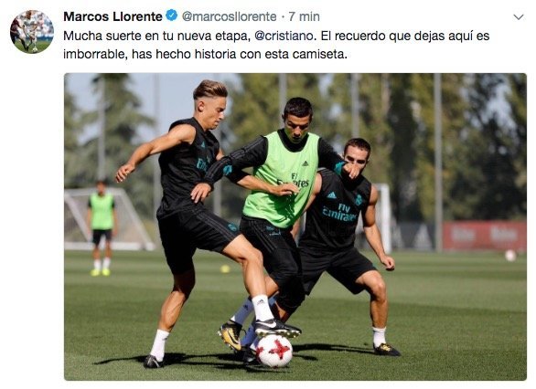 Los mensajes de los jugadores del Madrid a Cristiano