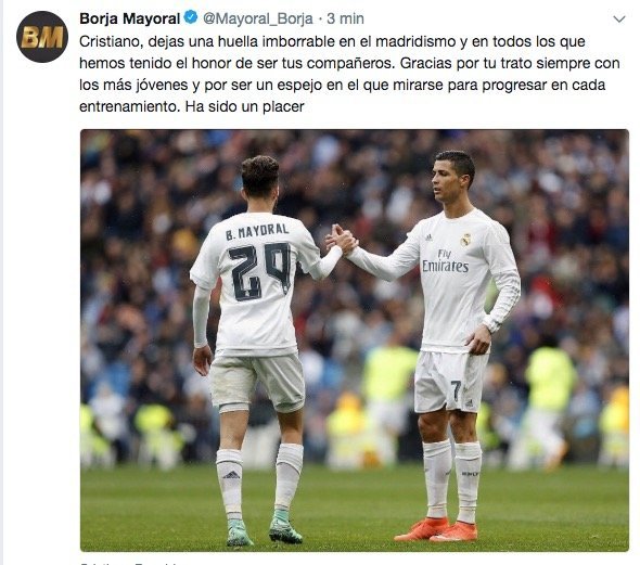 Los mensajes de los jugadores del Madrid a Cristiano