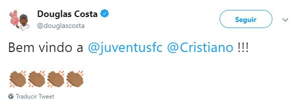 La plantilla de la Juventus recibe a Cristiano