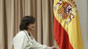 Carmen Calvo, ministra de Igualdad y vicepresidenta, en el Congreso de los Diputados