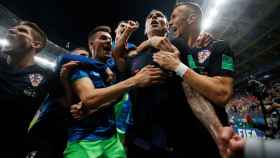 Mandzukic celebra el gol de la victoria.